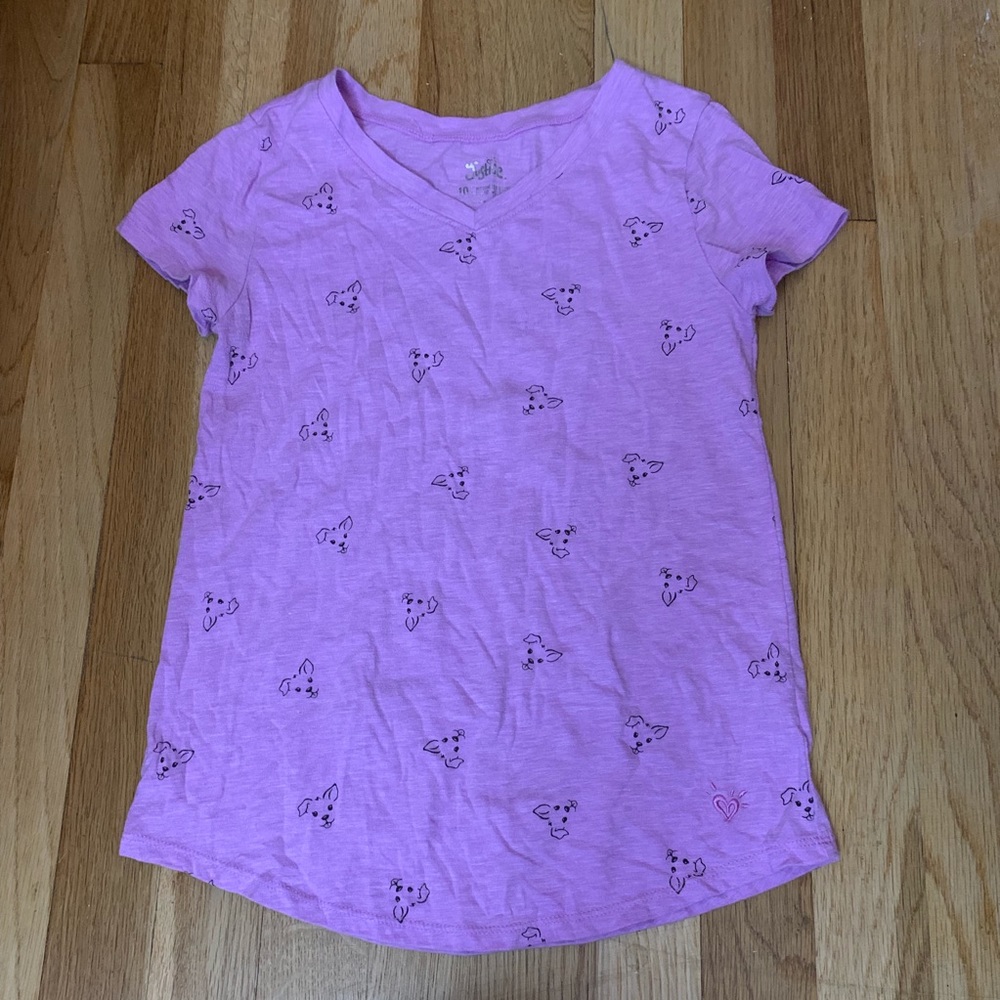 Justice short sleeve tee with dogs